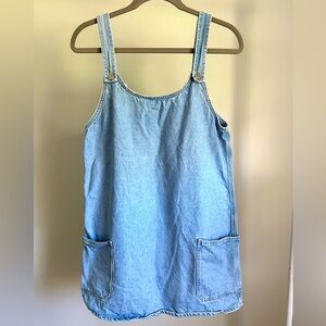 Bershka Denim Overall Minidress